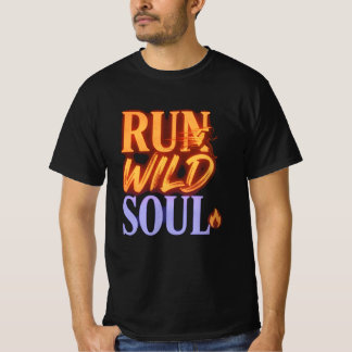 Camiseta Run Wild Soul Graphic Tee - Nature Adventure Quote
