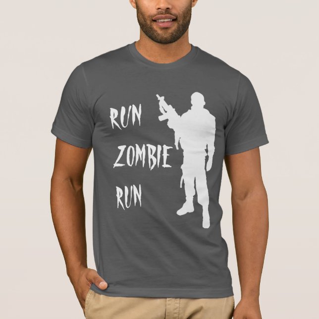 Camiseta - Run Zombie Run (Frente)