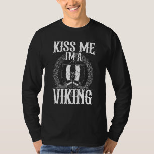 Camiseta runas vikingues e navio viking da mitologia nórdic