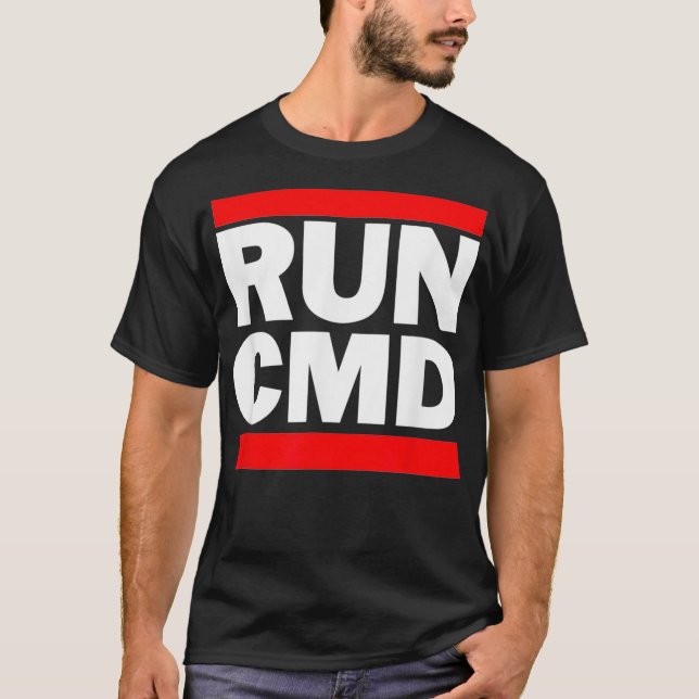 Camiseta RunCMD Funny Command Prompt Computer Programmer (Frente)