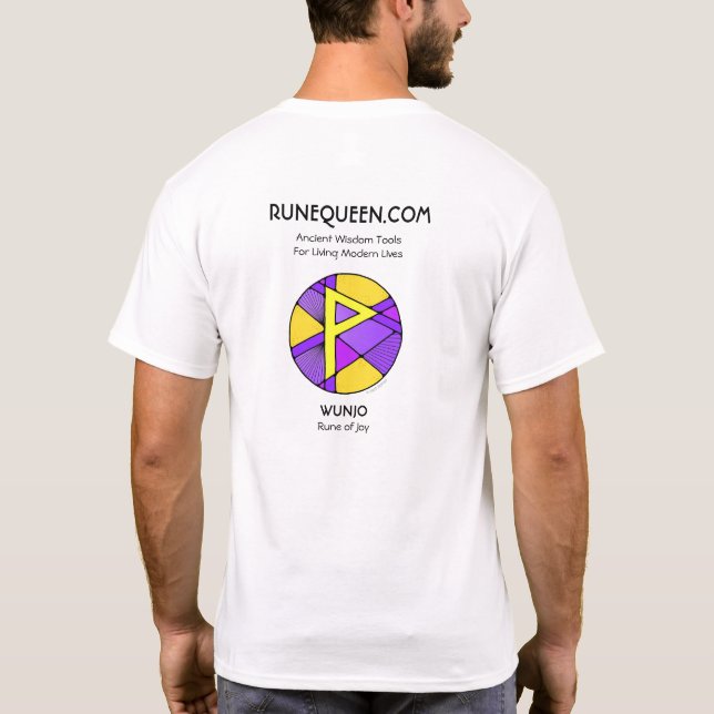 Camiseta RuneQueen Wunjo - Runa da Alegria (Verso)