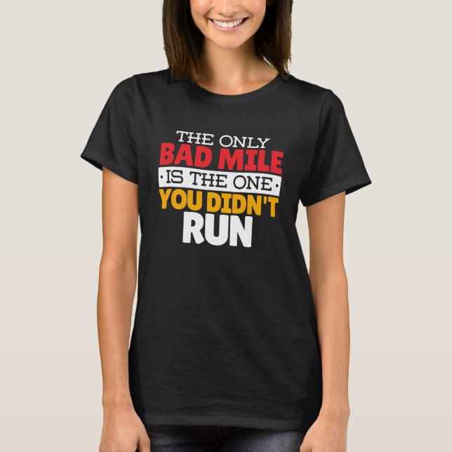 Camiseta Runner - Engraçado Mile Executando Cotação (Frente)