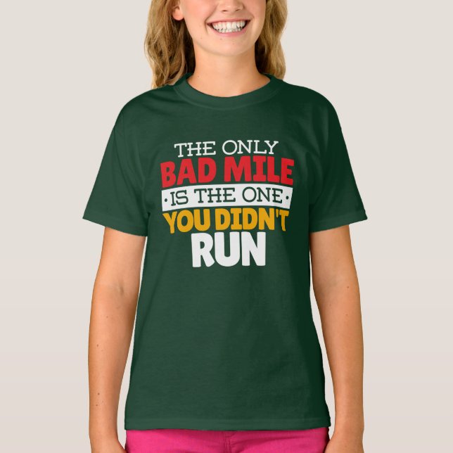 Camiseta Runner - Engraçado Mile Executando Cotação (Frente)