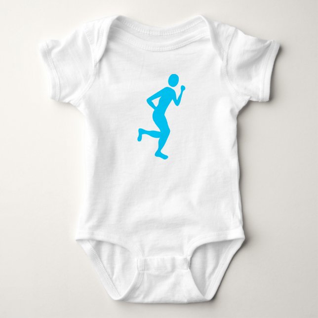 Camiseta Runner (Homem) - Azul-Céu (Frente)