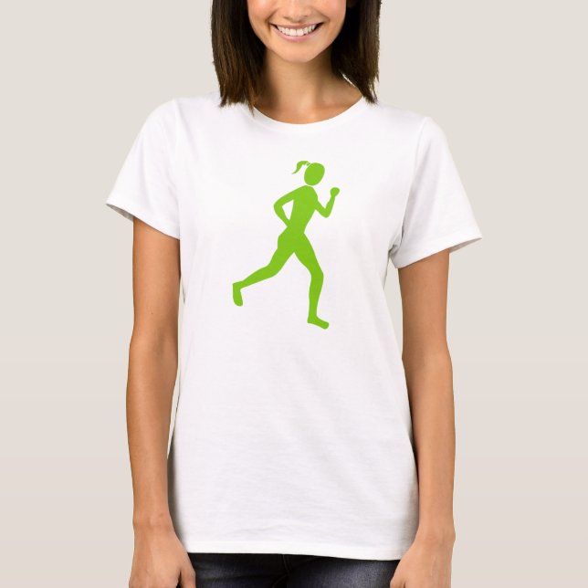 Camiseta Runner (Mulher) - Verde marciano (Frente)