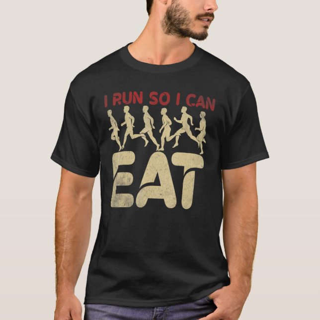 Camiseta Runner que corro para poder comer 1 (Frente)