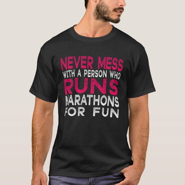 Camiseta Running Jogging running Never Mess with Runner (Frente)