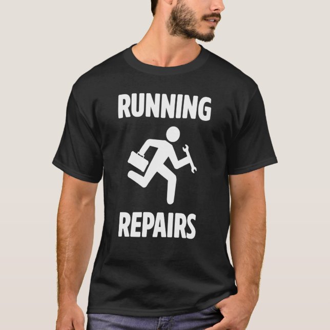 Camiseta Running Repairs Automobile Vehicle Technician Auto (Frente)