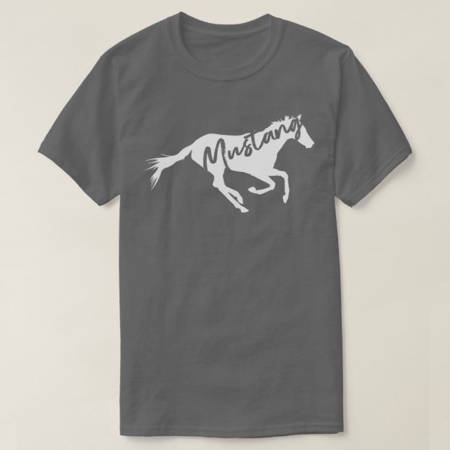 Camiseta Running Wild Mustang Horse Breed Lover Silhouette  (Frente do Design)