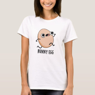 Camiseta Runny Egg Engraçado Executando Canhão De Ovo