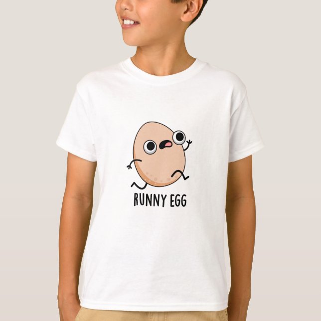 Camiseta Runny Egg Engraçado Executando Canhão De Ovo (Frente)