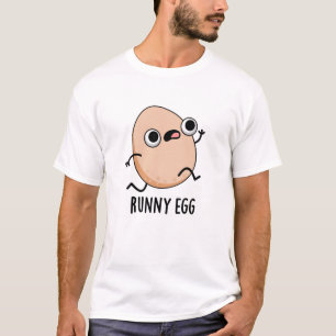 Camiseta Runny Egg Engraçado Executando Canhão De Ovo