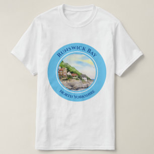 Camiseta Runswick Bay North Yorkshire, England Watercolor
