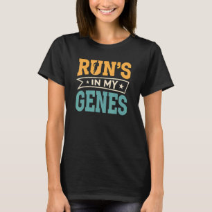 Camiseta Runu2019s Em Meu Genes Marathon Running Mo
