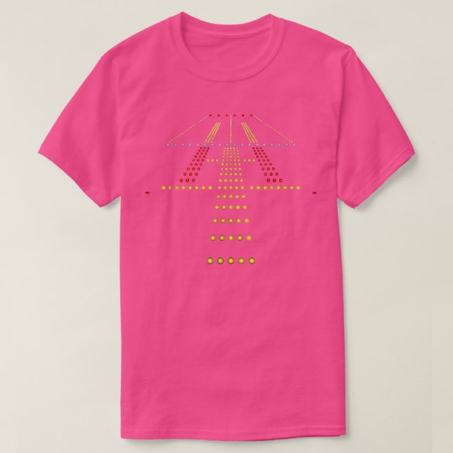 Camiseta Runway Night View Aviation Airport Lights  (Frente do Design)
