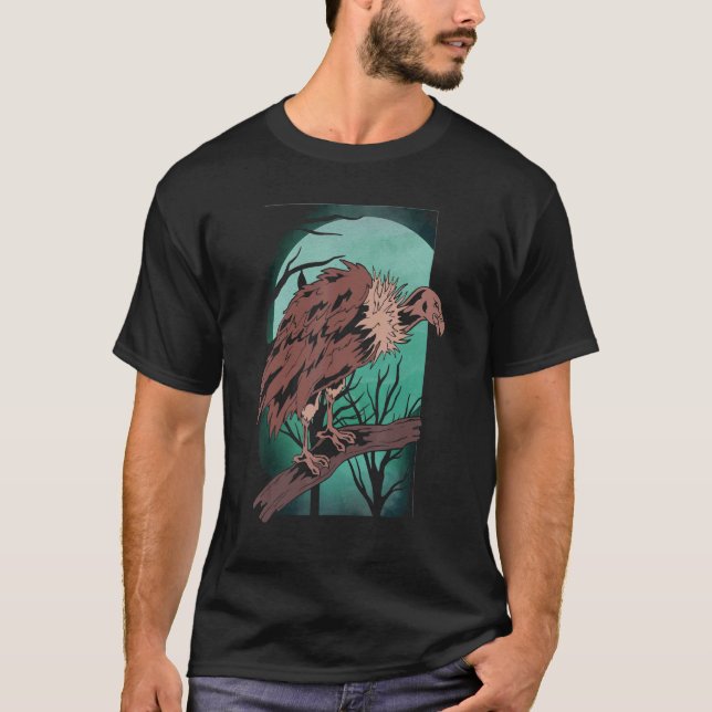 Camiseta Ruppels Griffon Scavenger Bird Full Moon Moonlight (Frente)