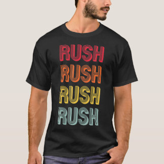 Camiseta RUSH Gift Surname Funny Retro Vintage 80s Aniversá