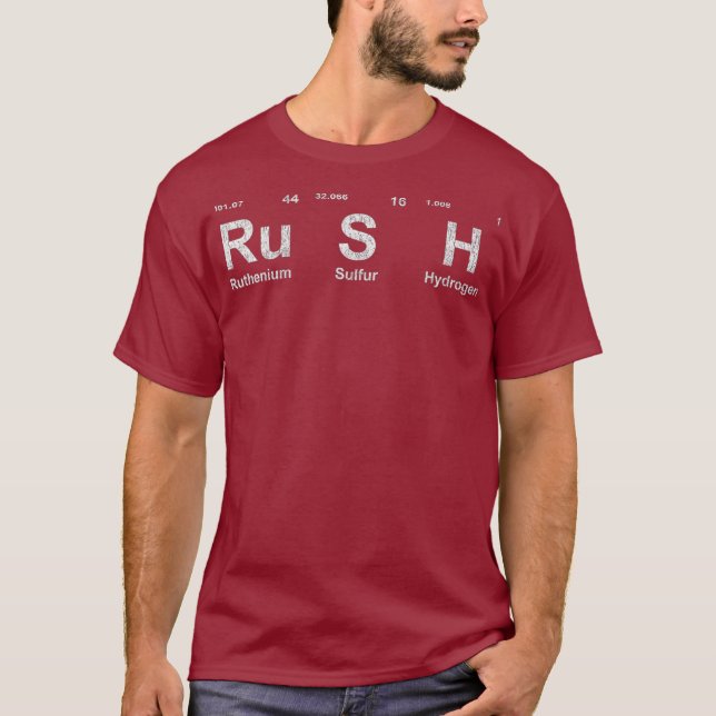 Camiseta Rush RuSH Periodic Table Elements (Frente)