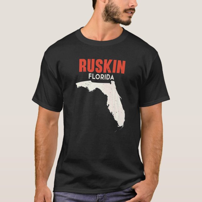 Camiseta Ruskin Florida USA State America Travel Floridian (Frente)
