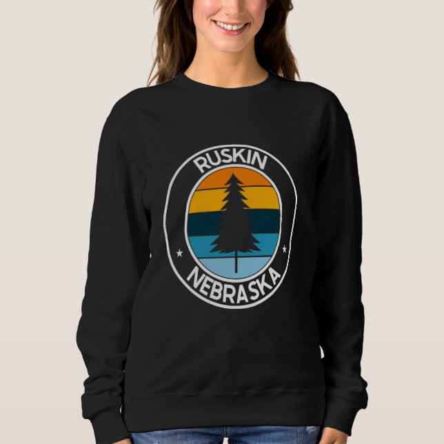 Camiseta Ruskin Nebraska EUA City Pride Retro Sunset (Frente)