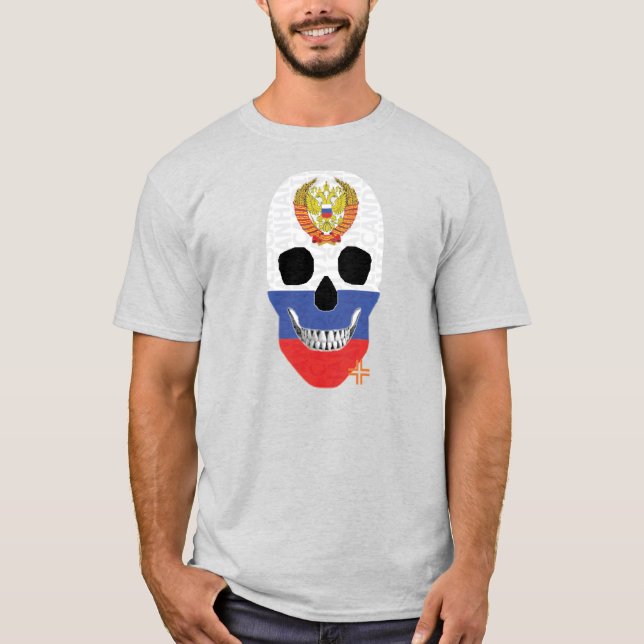 Camiseta russa HANDSKULL básico B2 (Frente)