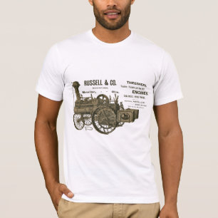 Camiseta Russell e Co. Vapor Traction Engine fazenda 1889