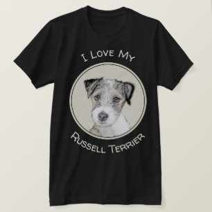 Camiseta Russell Terrier Rough Painting - Arte Original de
