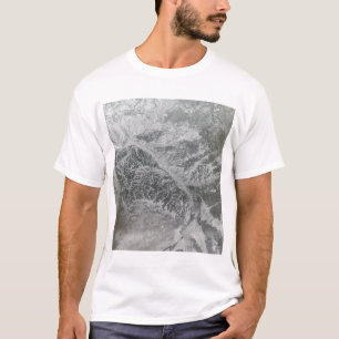 Camiseta Rússia central nevado e obscura que mostra o Ob R