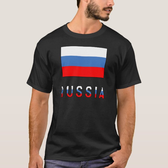 Camiseta Rússia e Bandeira Russa (Frente)