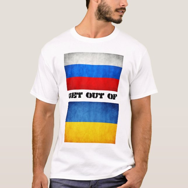Camiseta Rússia fora de Ucrânia (Frente)