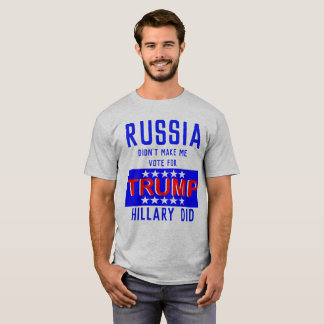 Camiseta Rússia não me fez votar para o trunfo Hillary fez