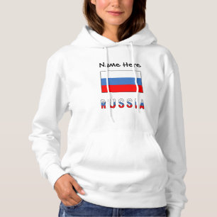 Camiseta Rússia Personalização Negra de Bandeira Russa
