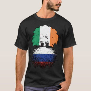 Camiseta Rússia, Rússia, Irlanda, Árvore Rota Bandeira