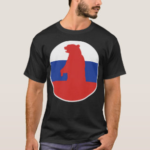 Camiseta Rússia Ursa Bandeira Nacional Russa