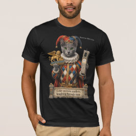 Camiseta Russian Blue Arlequin Cat