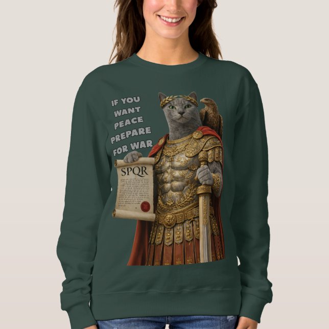 Camiseta Russian Blue Caesar Cat (Frente)