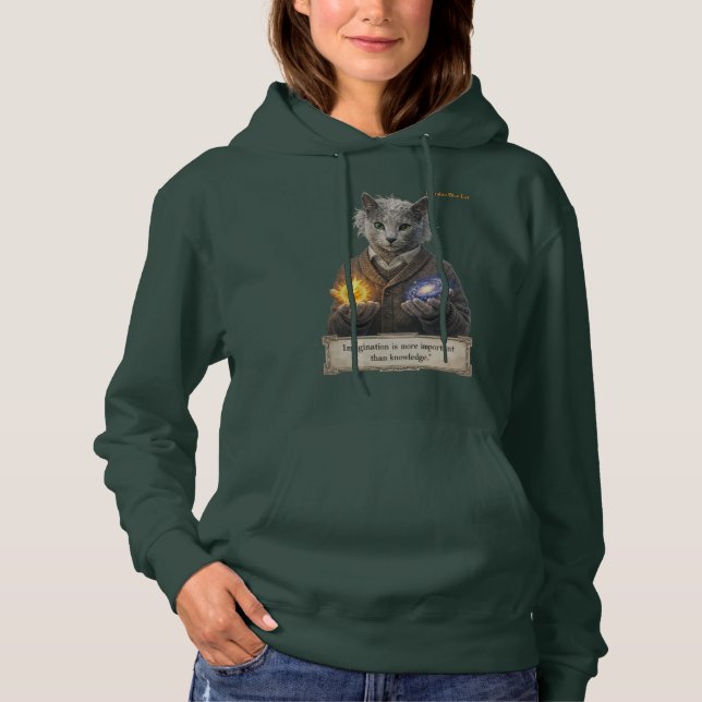 Camiseta Russian Blue Einstein Cat - Imagination (Frente)