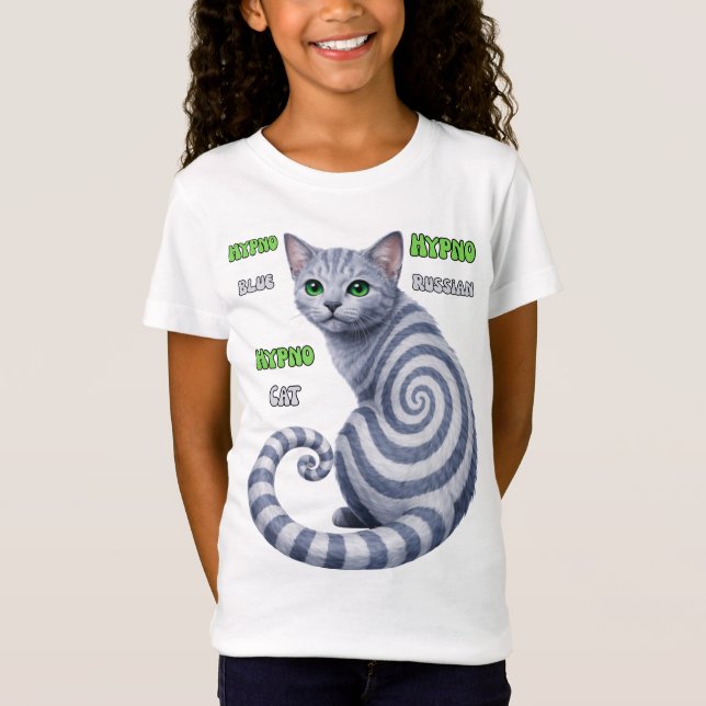 Camiseta Russian Blue Hypno Cat (Frente)