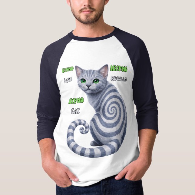 Camiseta Russian Blue Hypno Cat (Frente)