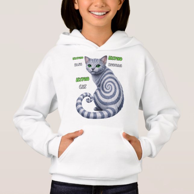 Camiseta Russian Blue Hypno Cat (Frente)