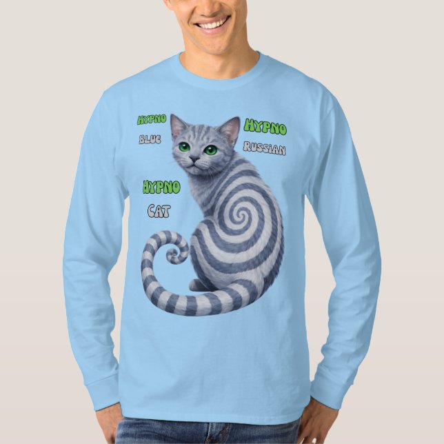 Camiseta Russian Blue Hypno Cat (Frente)