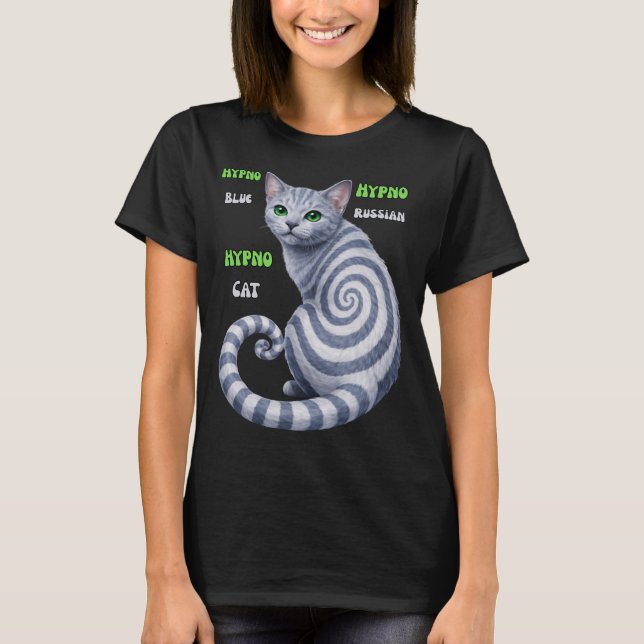Camiseta Russian Blue Hypno Cat (Frente)