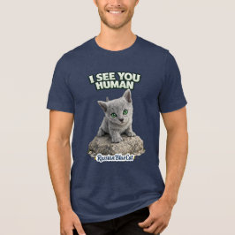 Camiseta Russian Blue Kitten – I See You Human