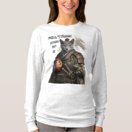 Camiseta Russian Blue Samurai Cat