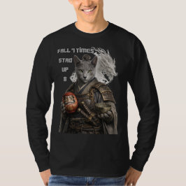 Camiseta Russian Blue Samurai Cat