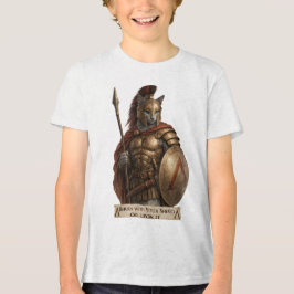 Camiseta Russian Blue Spartan Cat