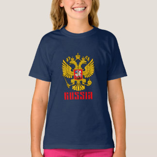 Camiseta Russian Flag Imperial Eagle Russian Orthodox Kids 