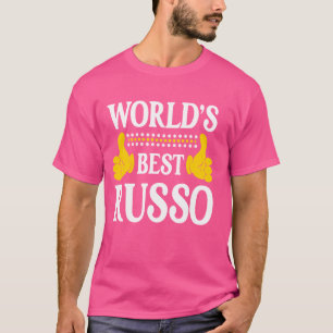 Camiseta Russo Surname Funny Team Family Sobrenome World's