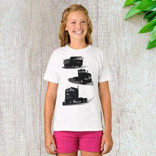 Camiseta Russo Três Caminhões Negros Vintage Design