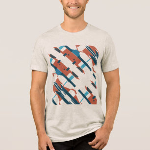 Camiseta Rust Teal Turquoise inclinada a sudoeste, inspirad
